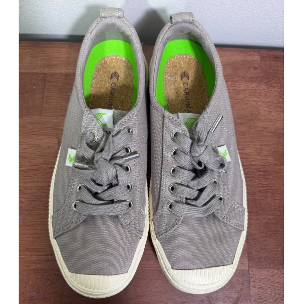 Cariuma OCA Low Pro Mystic Grey Canvas Sneakers 8 Women/6.5 Men Unisex Casual - Picture 3 of 11